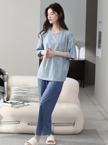 Celary Korean Style Women’s Night Suit|| Cute Printed Pajama Set ||Half Sleeve Top & Pants|| Soft Cotton Loungewear||Winter Night Suit - Image 2