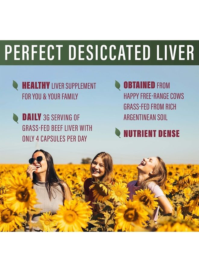 Perfect Supplements – Perfect Desiccated Liver – 120 Capsules - Undefatted Beef Liver – Natural Source of Protein, Iron, Vitamins A & B - Image 5