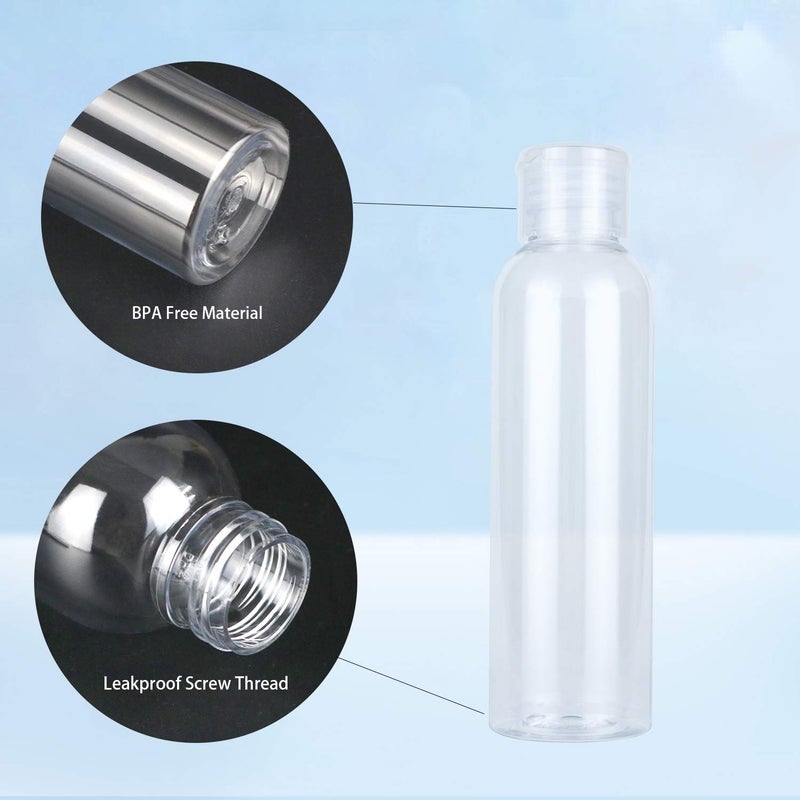 TRENDBOX 12 Pack Plastic Empty Bottles with Flip Cap for Shampoo, Lotions, Liquid Body Soap, Cream (4 oz / 120 ml) - Image 5