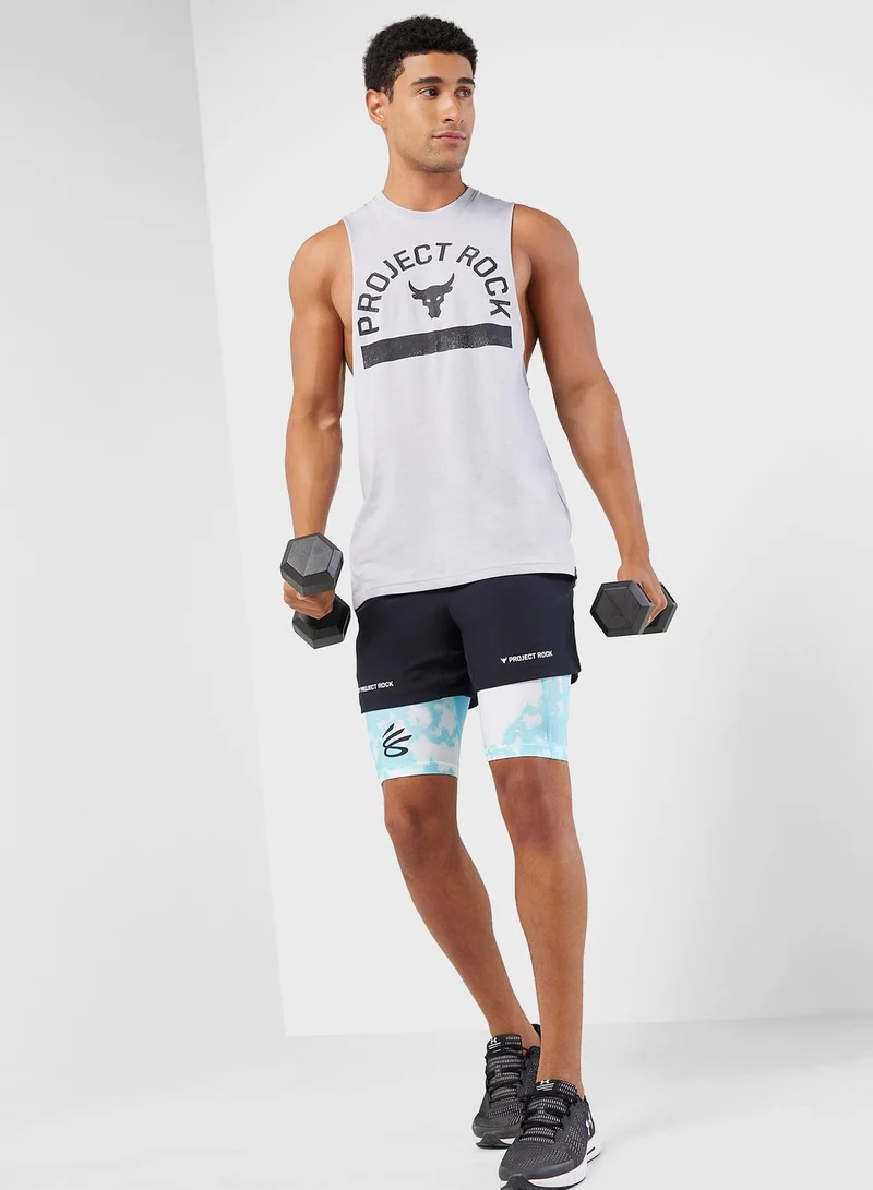 UNDER ARMOUR Curry Heatgear Printed Compression Shorts