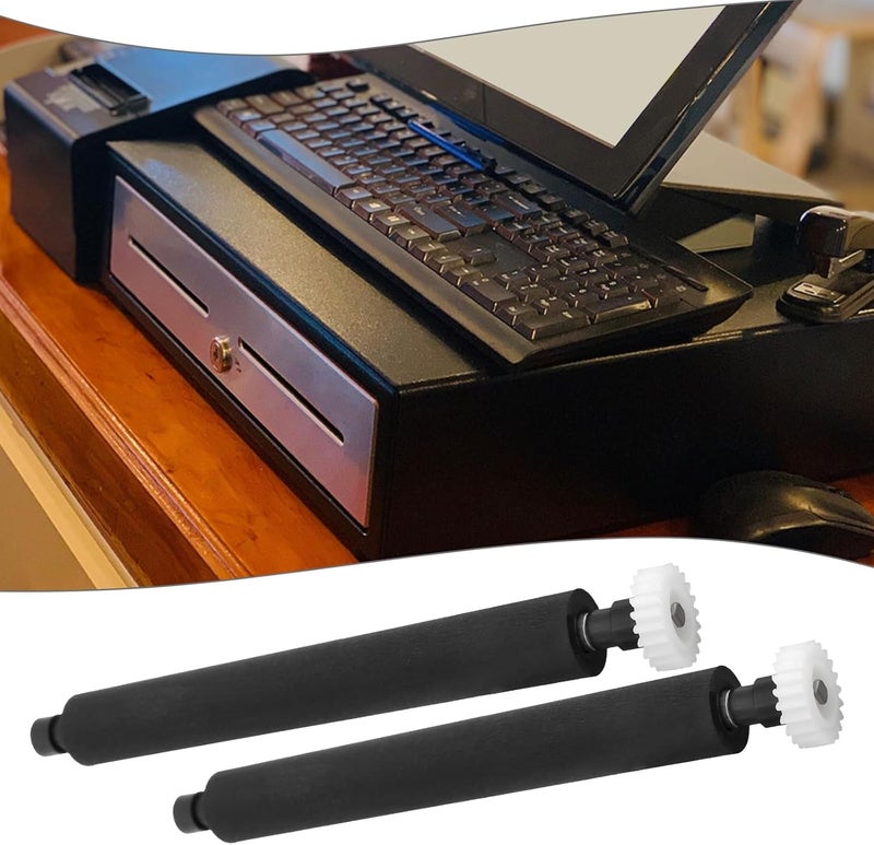 Briny River 2pcs 21T 64mm Mini POS Paper Roller Printer Roller Compatible with Clover Flex Printer Roller Thermal Printer Z-line Z8 Z9 Z11 - Image 2
