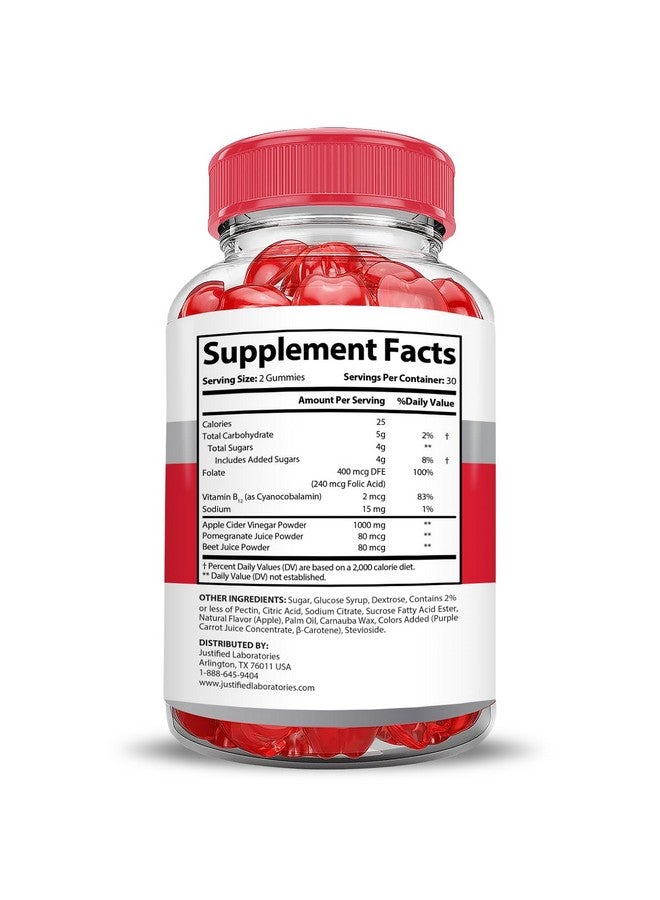 Justified Laboratories (3 Pack) Keto Rush Keto ACV Gummies Advanced Formula 1000MG Keto Rush Keto Gummies Apple Cider Vinegar Boost Formulated with Pomegranate Beet Juice Powder B12 Vegan Non GMO 180 Gummys - Image 5
