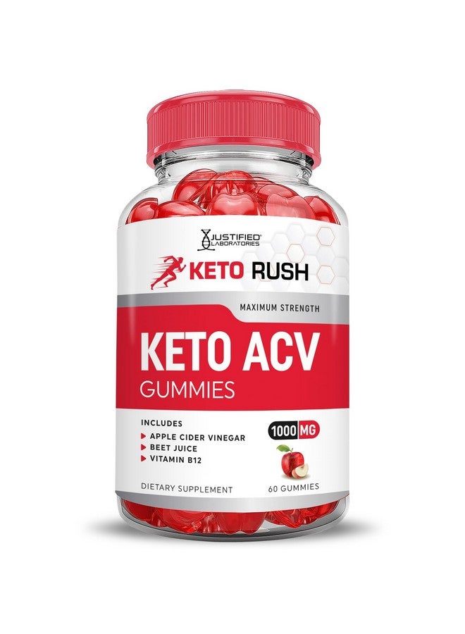 Justified Laboratories (3 Pack) Keto Rush Keto ACV Gummies Advanced Formula 1000MG Keto Rush Keto Gummies Apple Cider Vinegar Boost Formulated with Pomegranate Beet Juice Powder B12 Vegan Non GMO 180 Gummys - Image 4