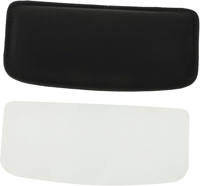 Black Car Leg Cushion Plush Knee Pillow Support Pad For Seat 18X8cm - Image 1