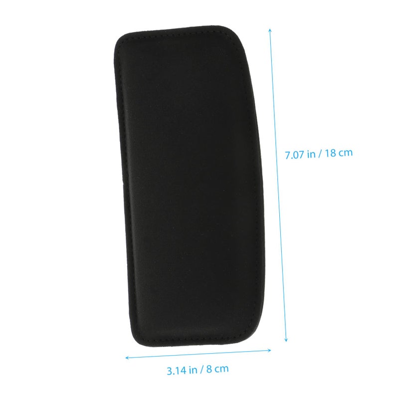Black Car Leg Cushion Plush Knee Pillow Support Pad For Seat 18X8cm - Image 3
