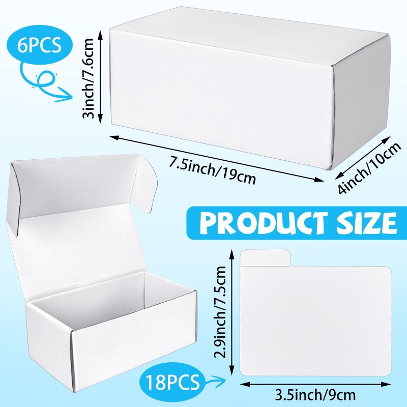 VOKOY Trading Card Storage Box with Dividers, 6 Pack â€¢ 400 Count Bulk Card Collection Case, Corrugated Cardboard Storage Box for Sports, TCG/Magic/Mtg Cards (Horizontal Length 7.5 Inch) - Image 2