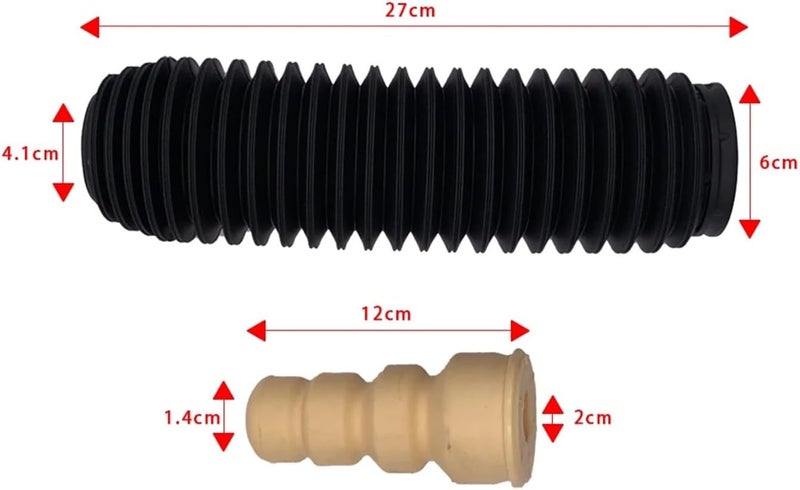 DEMULAX Car Rear Shock Absorber Buffer Rubber Boot Set - Image 2