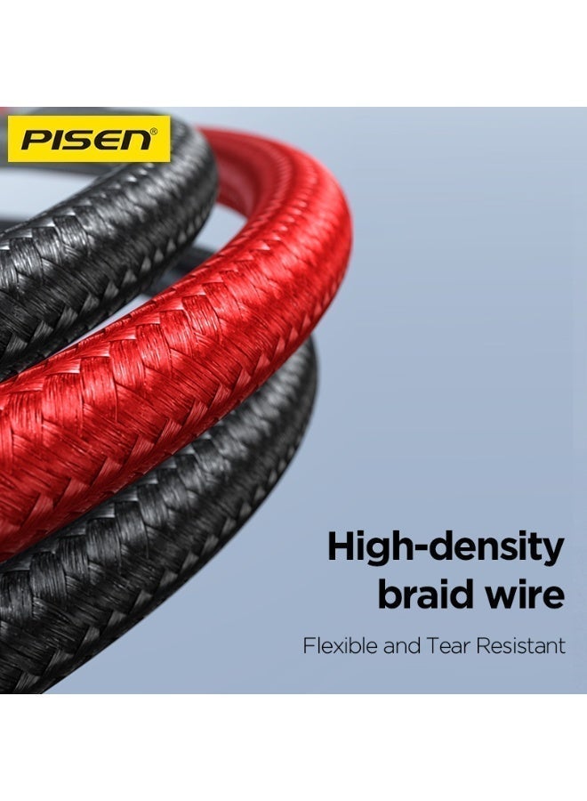 Pisen iPhone Charger Cable 1M USB-C to Lightning Aluminum Shell Braided Data, Fast Charging Cable for iPhone 14/14 Pro/14 Plus/14 Pro Max, iPad Pro, iPhone 8-13 All Series - Image 3