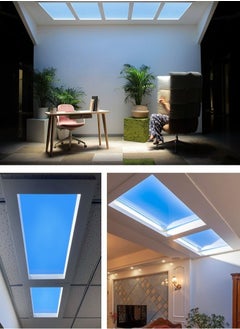 M MIAOYAN Sky Ceiling Light with Blue Sky Effect, Flush Mount LED Panel Light for Bathroom & Kitchen  - Image 2
