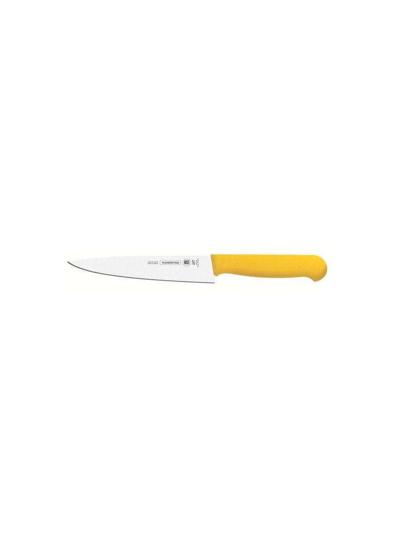 TRAMONTINA Tramontina Professional 8 Inches Meat Knife with Stainless Steel Blade and Yellow Polypropylene Handle with Antimicrobial Protection 