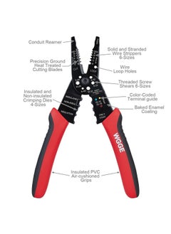 Generic Wgge  Wg-015 Professional 8-Inch Wire Stripper Wire Crimping Tool Wire Cutter Wire Crimper Cable Stripper Wiring Tools And Multi-Function Hand Tool.  - Image 5