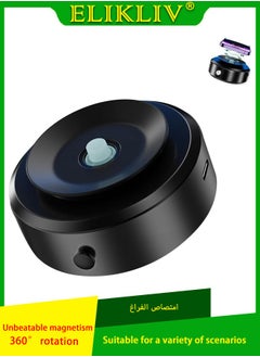 ELIKLIV 【Strong Magnetic Black Technology Mobile Phone Holder】Car and household dual-use, black, 360° rotation, universal suction cup vacuum adsorption is super stable, universal and multi-scene  - Image 1