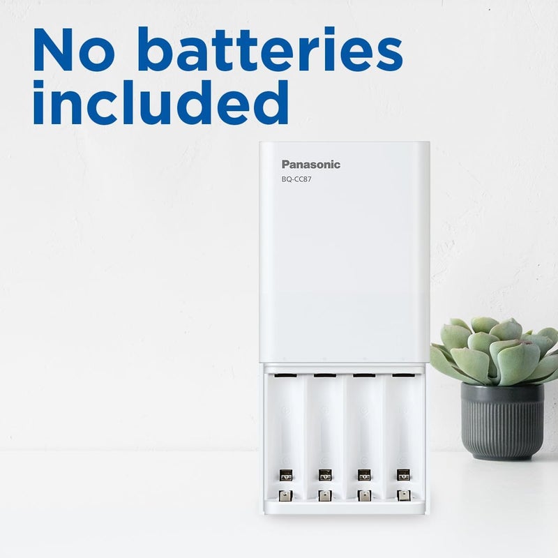 إنيلوب شاحن USB للسفر SmartPlus، لـ 1-4 بطاريات AA/AAA قابلة لإعادة الشحن، وقت شحن 2.25 ساعة، 10 ميزات أمان، USB - Image 2