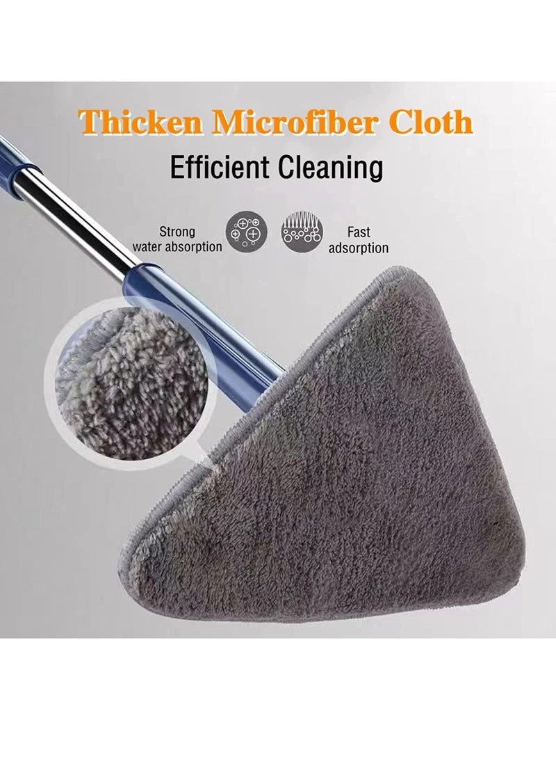 XiuWoo Triangle Cleaning Mop Adjustable Extendable Wall Cleaning Mop Retractable Microfiber Dry and Wet Glass Dust Cleaner - Image 3