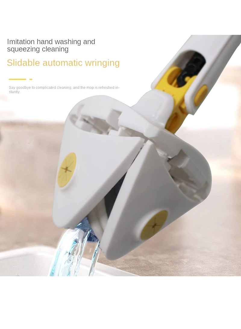 XiuWoo Triangle Cleaning Mop Adjustable Extendable Wall Cleaning Mop Retractable Microfiber Dry and Wet Glass Dust Cleaner - Image 4