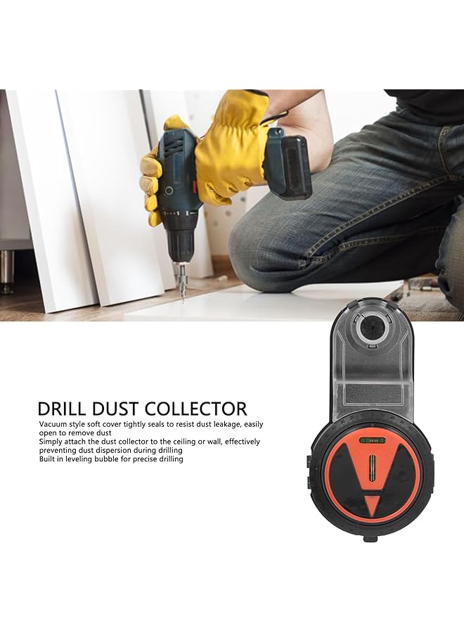إيروريكس مجمع غبار المثقاب العالمي 2 في 1 ملحق تجميع غبار المثقاب لملحقات الحفر ملحق تجميع غبار المثقاب مع غطاء غبار شفط فراغي مستوي للحفر - Image 2