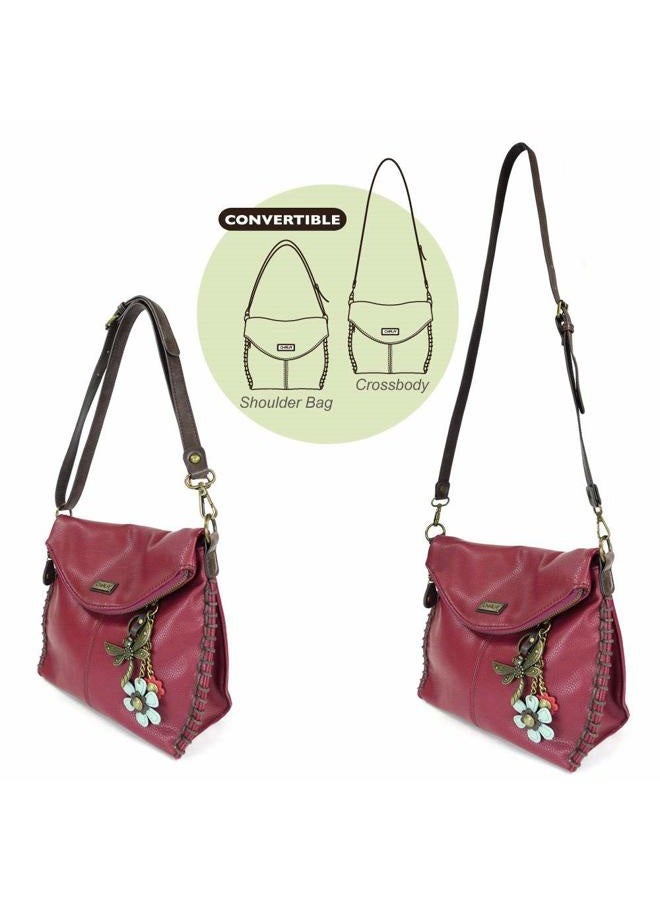 Chala Crossbody with Charming Dragonfly Keychain -9 Color options - Image 2