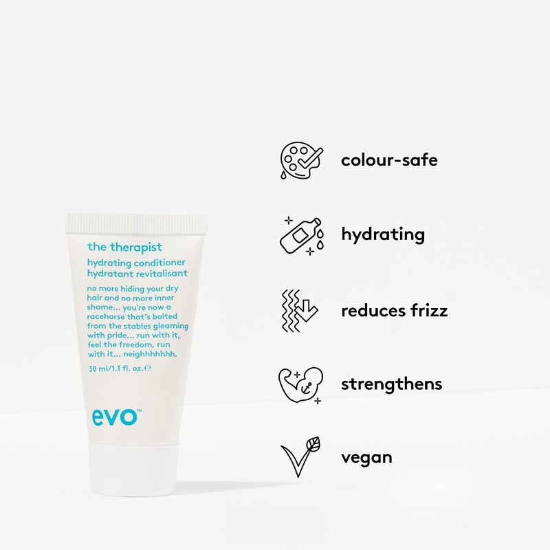 EVO The Therapist Hydrating Hair Conditioner 11 Fl Oz Travel Size - Image 2