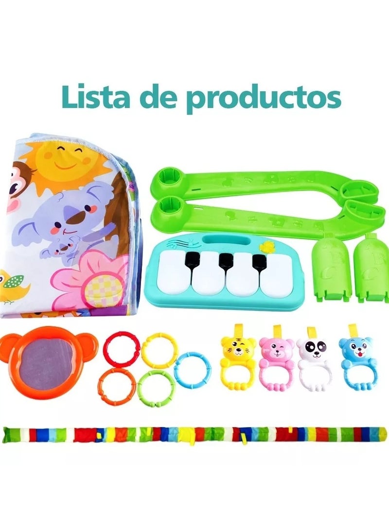 Gonice Padded Gym Baby Mat Piano Hanging Toy
