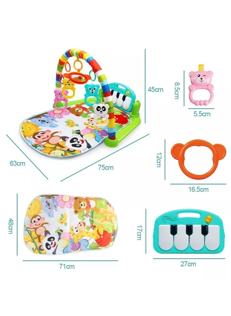 Gonice Padded Gym Baby Mat Piano Hanging Toy