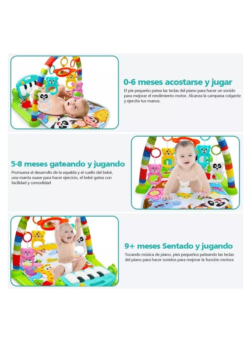 Gonice Padded Gym Baby Mat Piano Hanging Toy