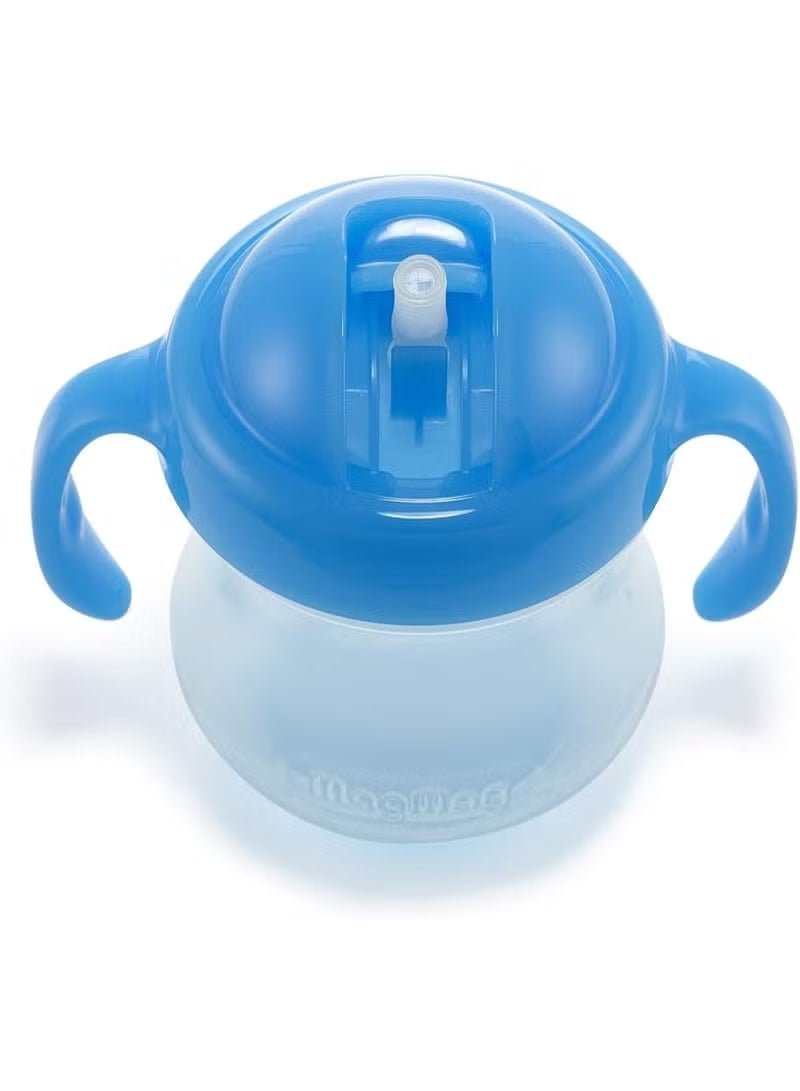 pigeon Magmag Straw Cup, Step 3, Leak Proof Spill Proof, BPA Free, 8+ Months, Sky Blue, 200ml - Image 2
