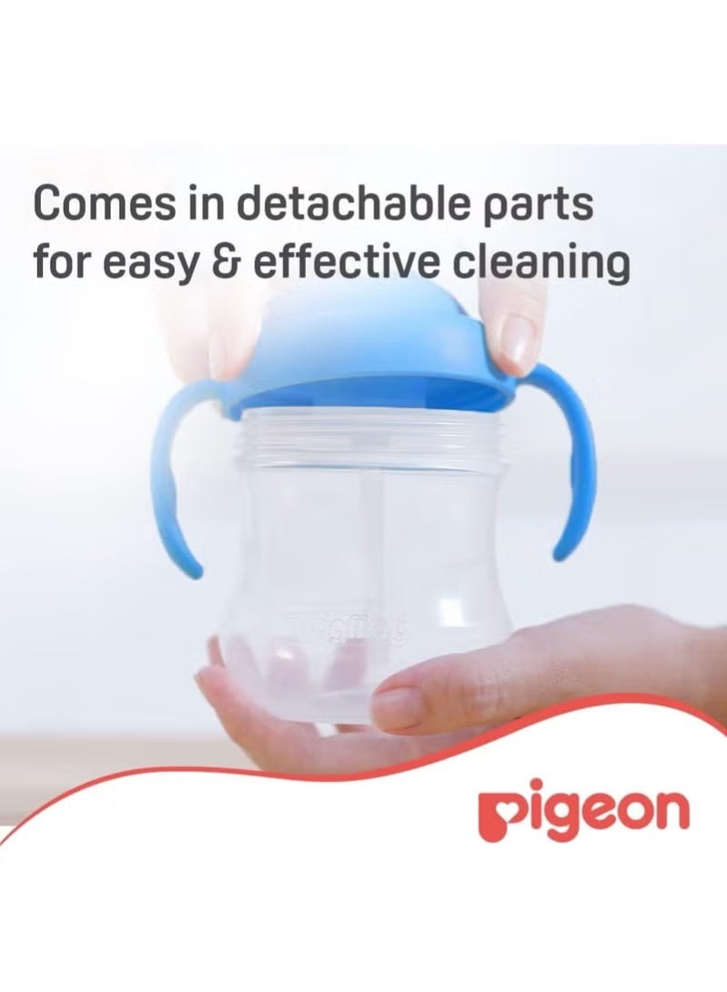 pigeon Magmag Straw Cup, Step 3, Leak Proof Spill Proof, BPA Free, 8+ Months, Sky Blue, 200ml - Image 4