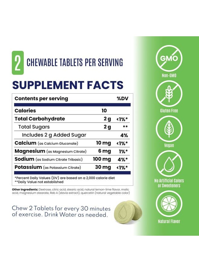 SaltStick Electrolyte FastChews - 60 Count Lemon Lime Flavor - Chewable Electrolyte Tablets for Hydration, Salt Tablets, Dehydration Relief - Image 5