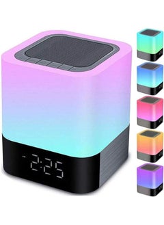 NIBEMINENT Night Lights Bluetooth Speaker, Alarm Clock Multicolour  - Image 1