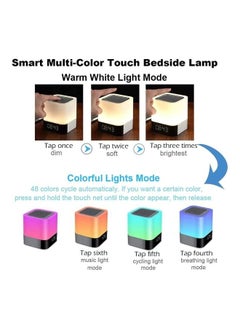 NIBEMINENT Night Lights Bluetooth Speaker, Alarm Clock Multicolour  - Image 3