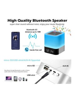 NIBEMINENT Night Lights Bluetooth Speaker, Alarm Clock Multicolour  - Image 2