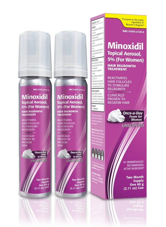 Taro Minoxidil Topical Aerosol Foam 5% Hair Regrowth Treatment For Women 2.11 Oz Reactivates Hair Follicles To Stimulate Hair Regrowth 4 Months Supply - Image 1