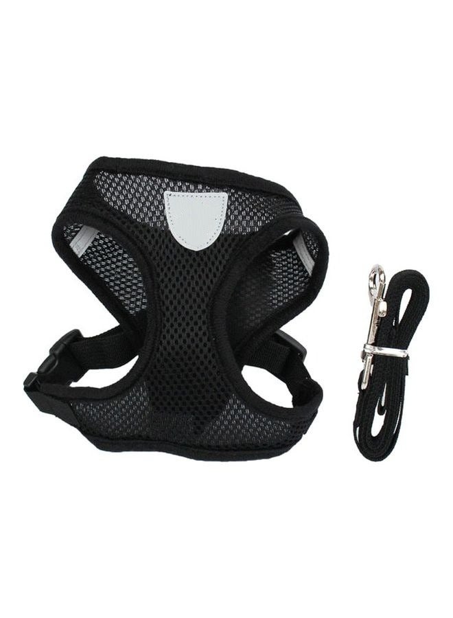 طقم حزام وشبكة مع حبل 2 قطعة أسود كبير