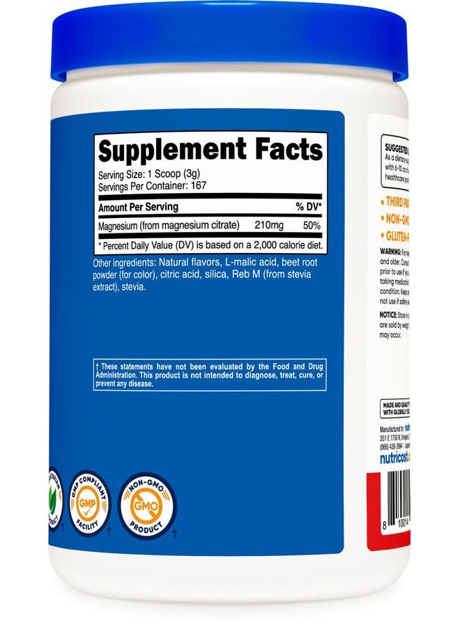 Nutricost مسحوق سترات المغنيسيوم (نكهة فواكه، 500 جرام) - Image 5