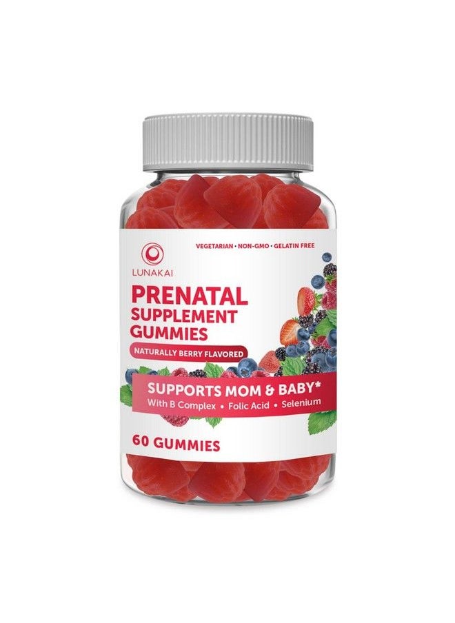 LUNAKAI - Prenatal Vitamin Gummies For Women With Iron And Folic Acid Chewable Nongmo Prenatal Gummy Vitamins Gelatin Free Multivitamin Prenatals Without Corn Syrup 30 Day Supply - Image 1
