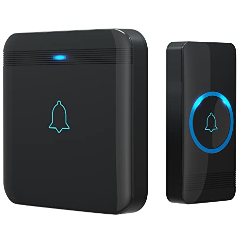 AVANTEK Wireless Doorbell, D-3G Waterproof Chime Kit Operating at Over 1300 Feet with 52 Melodies, 5 Volume Levels & LED Flash - Image 1