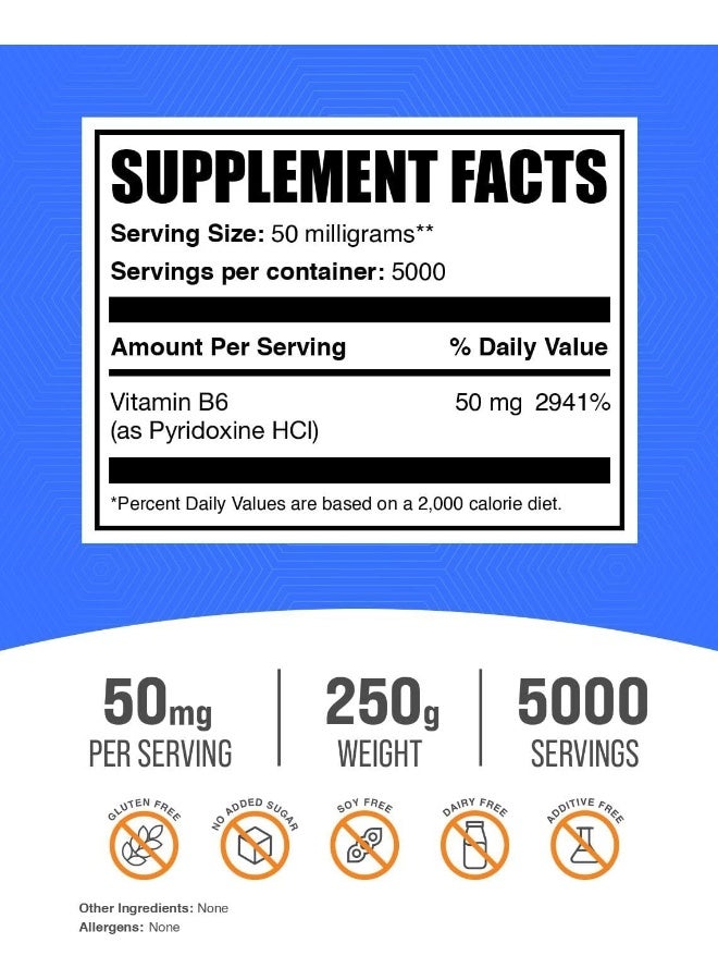 BulkSupplements .Com Pyridoxine Hcl Powder - Vitamin B6 Supplement - Image 2