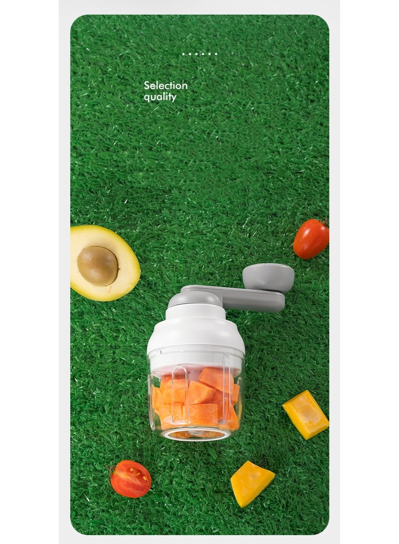 Manual Multifunctional Crusher, Capable Of Grinding Meat, Garlic, Vegetables, Crushed Ice, And Other Green Ingredients With A Capacity Of 250ml  - Image 4