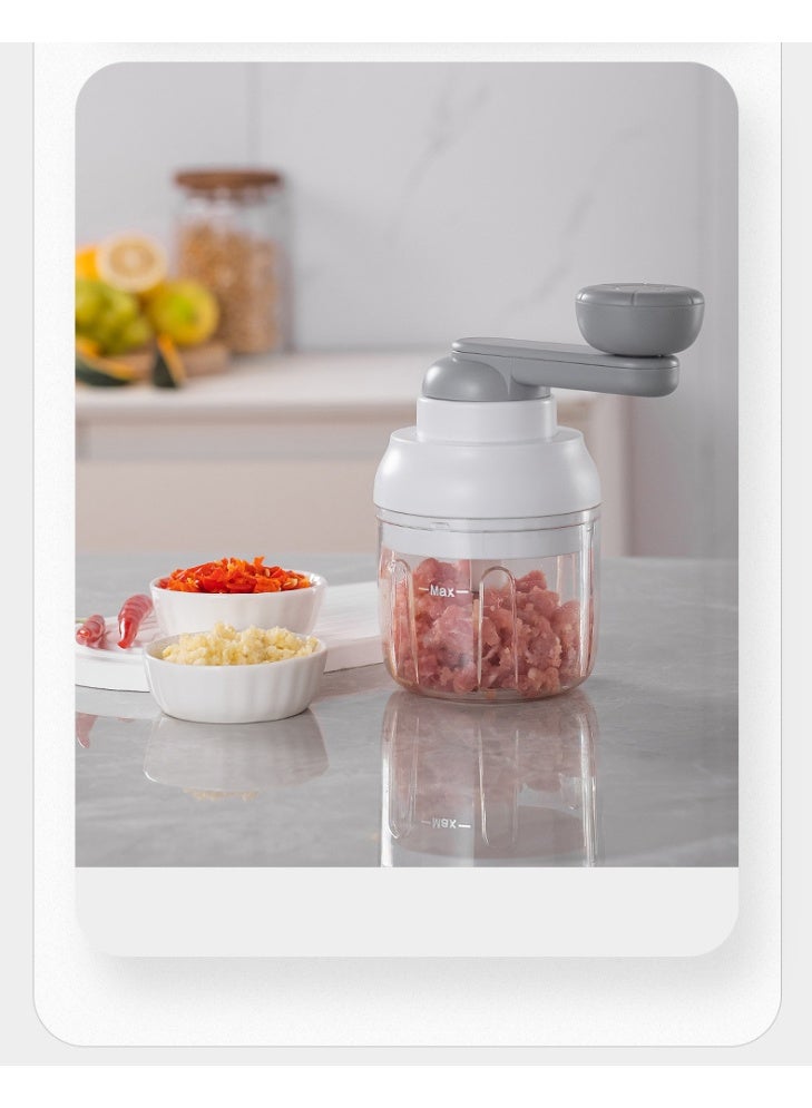 Manual Multifunctional Crusher, Capable Of Grinding Meat, Garlic, Vegetables, Crushed Ice, And Other Green Ingredients With A Capacity Of 250ml  - Image 5