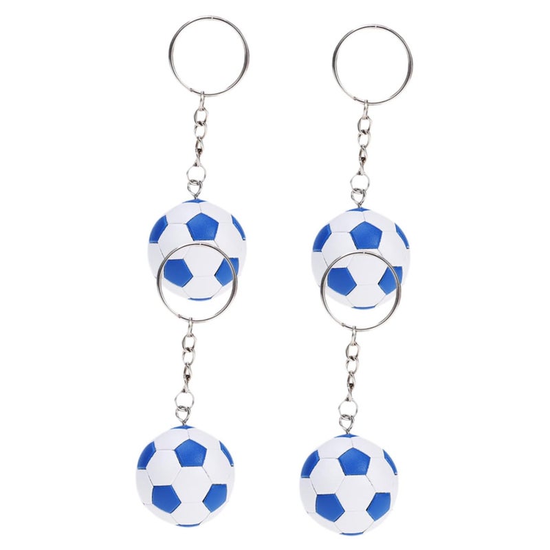 Football Keychain Set Of 4 For Sports Fans Backpack Accessories Keyring Decorations - Image 2