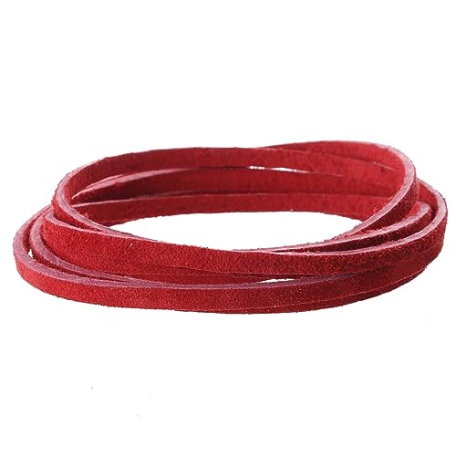 Realeather Silver Creek Leather Co Realeather SOS25-2010 Suede Leather Lace for Crafts and Jewelry Making, 0.125" x 25', Red, 1-Spool - Image 3