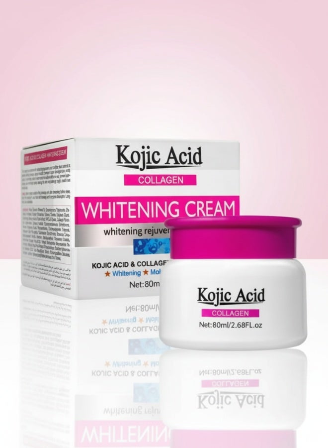 جوانجينج كريم جوانجنج بحمض الكوجيك والكولاجين لتفتيح البشرة 80 مل نظام تجديد البشرة للتفتيح والترطيب والعناية بالبقع الداكنة - Image 1