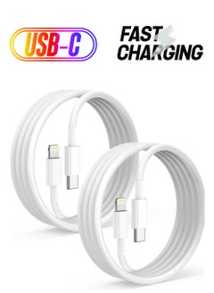 2-Pack MFi Certified USB-C to Lightning Cable for iPhone 13 Pro Max – Fast Charging Cord for iPhone 13, 12, 11 Pro, XR, XS Max, X, 8 Plus, iPad Pro