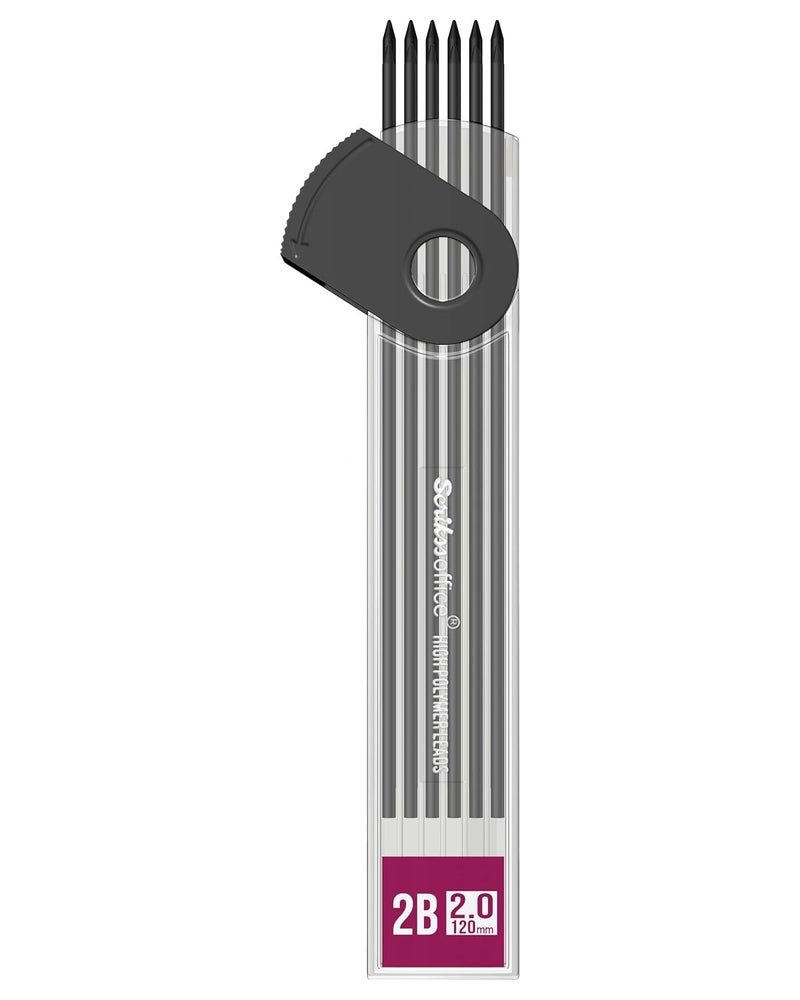 Scrikss 2mm Pencil Graphite Lead 2B Hardness 12 Leads in 1 Tube - Image 2