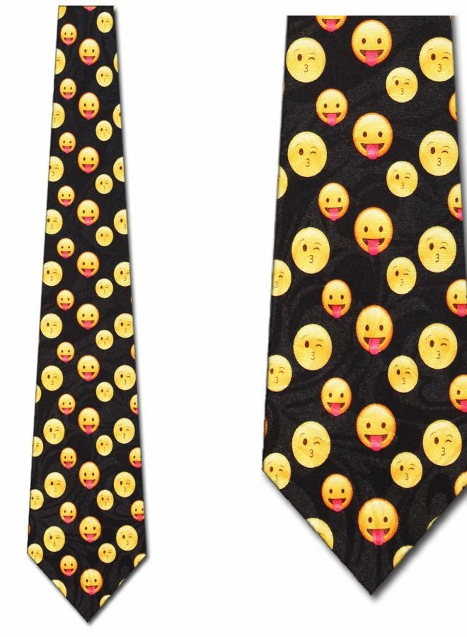 Steven Harris Emojis Mens Tie - Mens Novelty neckties - Image 2