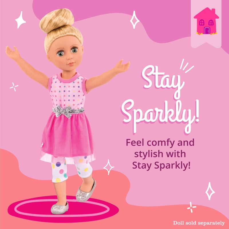 Glitter Girls 14-Inch Doll Clothes & Accessories â€“ Stay Sparkly Dress & Leggings Regular Outfit â€“ For Girls 3+ Years â€“ Childrenâ€™s Toys - Image 2