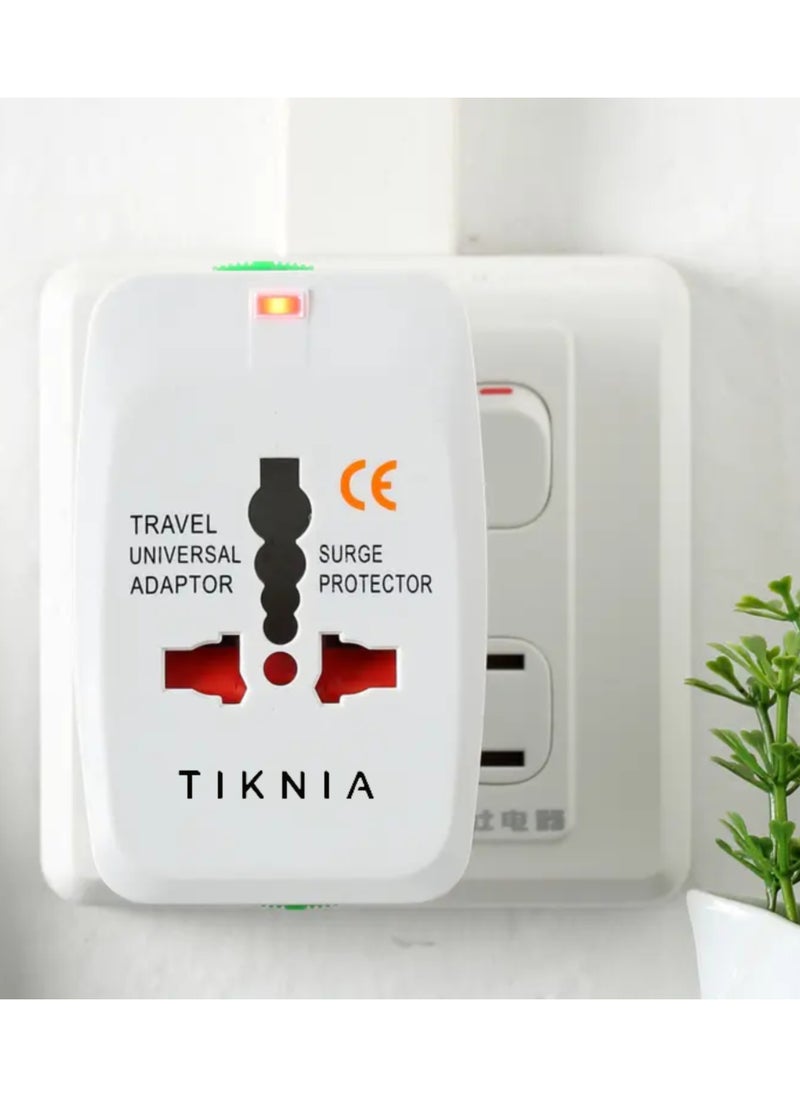 TIKNIA - Travel Adapter, Worldwide All in One European Universal Adaptor, International Wall Charger Plug (Without USB PORT) for Asia Europe UK AUS and USA - Image 1