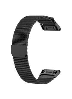Replacement Strap For Garmin Fenix 6 / Fenix 7 Milanese Watch Band Black