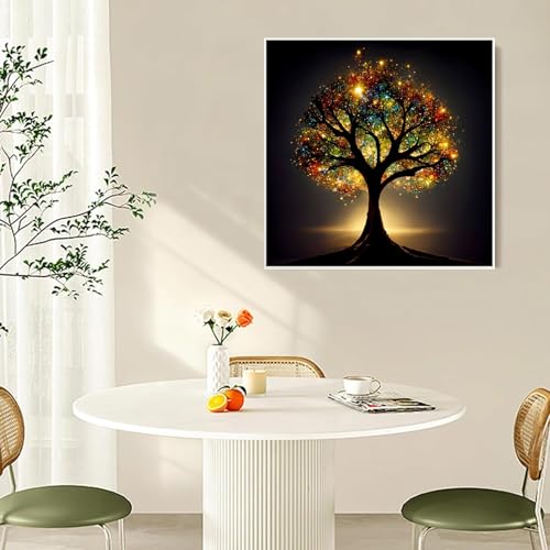 KINPLUB 5D Diamond Painting Kits for Adults, Glitter Tree of Life Diamond Art Kits for Adults Beginners, DIY Full Round Drill Paint by Diamonds, Home Wall Decor 12 x 12 Inch - Image 4