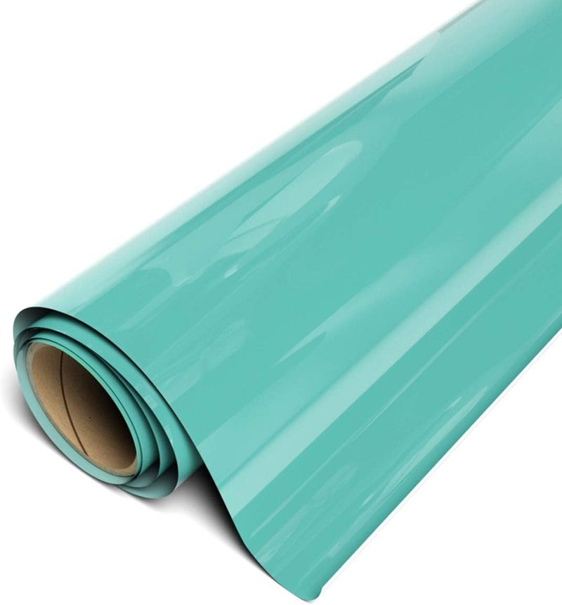 Siser EasyWeed Stretch Matte HTV 118 x 5FT Roll  Iron On Heat Transfer Vinyl  Sea Glass  HEX 71DBD4
